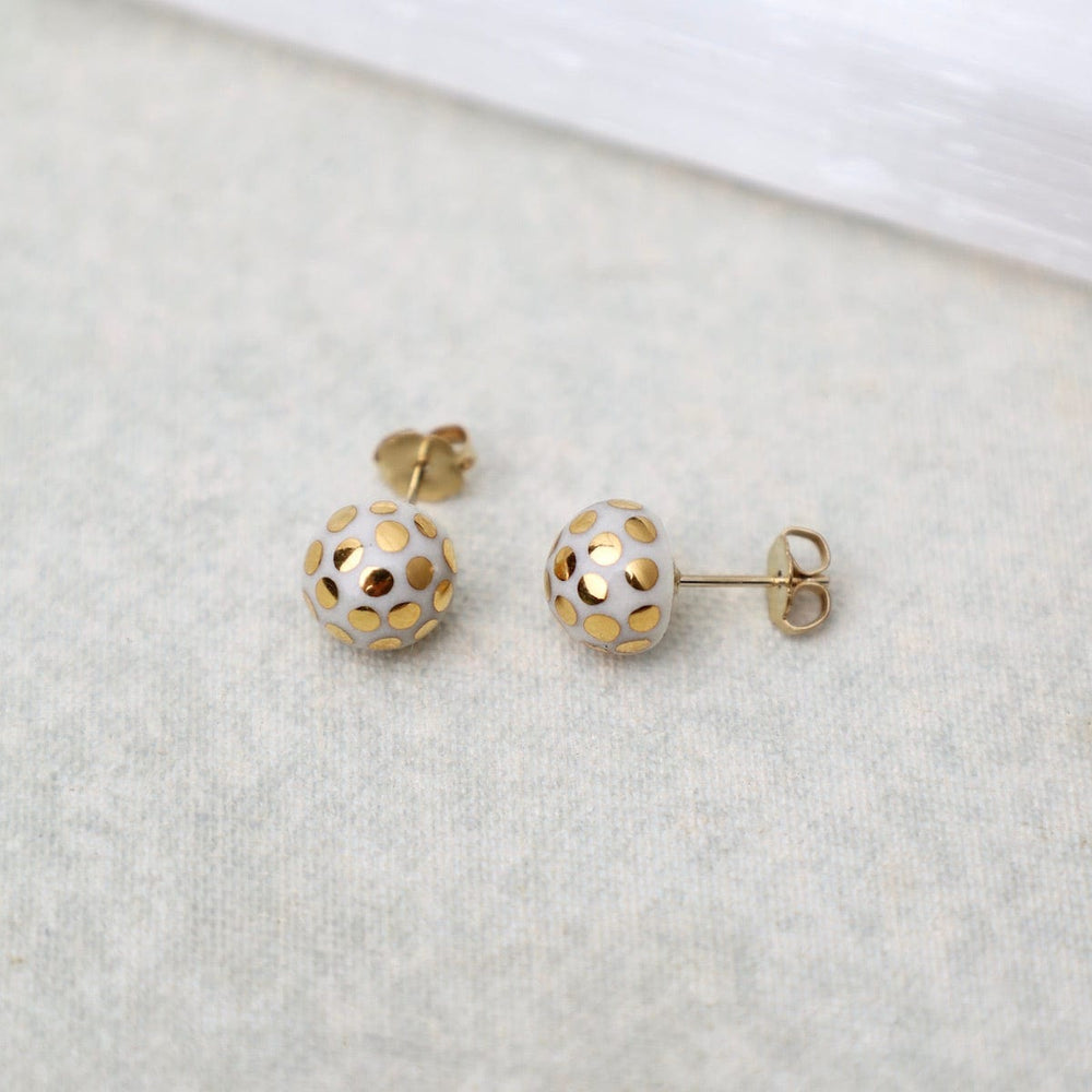 
                  
                    EAR-GF White Ladybug Studs
                  
                