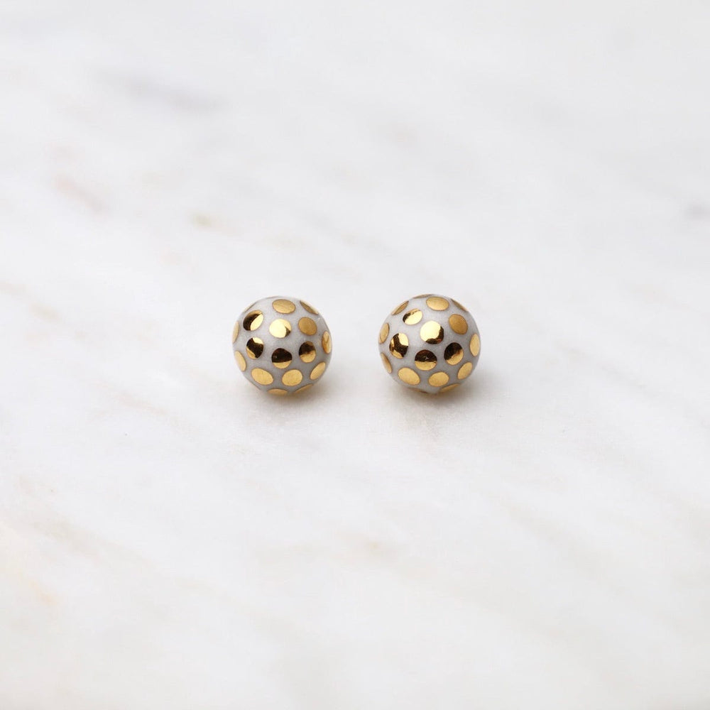 EAR-GF White Ladybug Studs