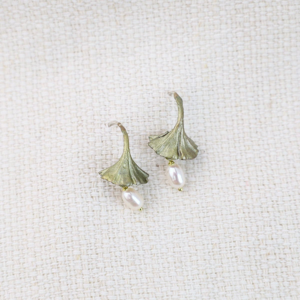 
                  
                    EAR Ginkgo Wire Earring With Pearl Drop
                  
                