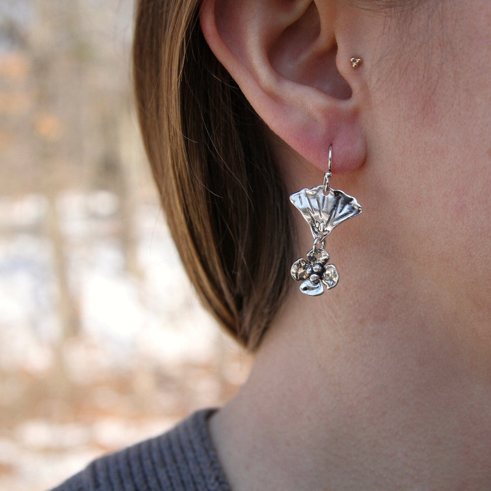 
                      
                        EAR Ginkgo with Small Dogwood Earrings
                      
                    