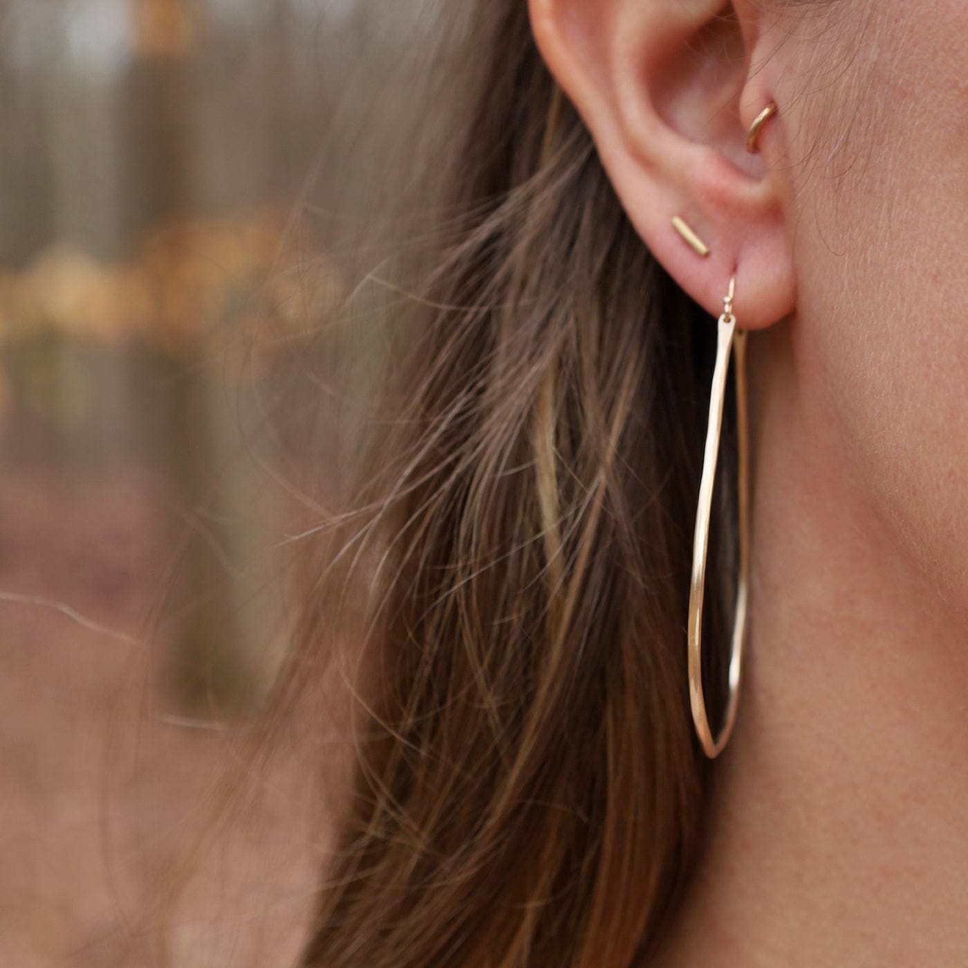 EAR Gold Large Anjou Hoop Earrings