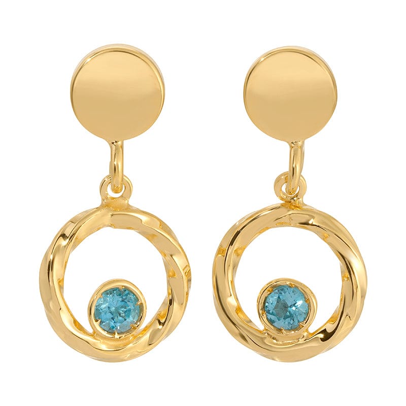 
                      
                        EAR Gold Plated Blue Topaz Dynamics Earrings
                      
                    