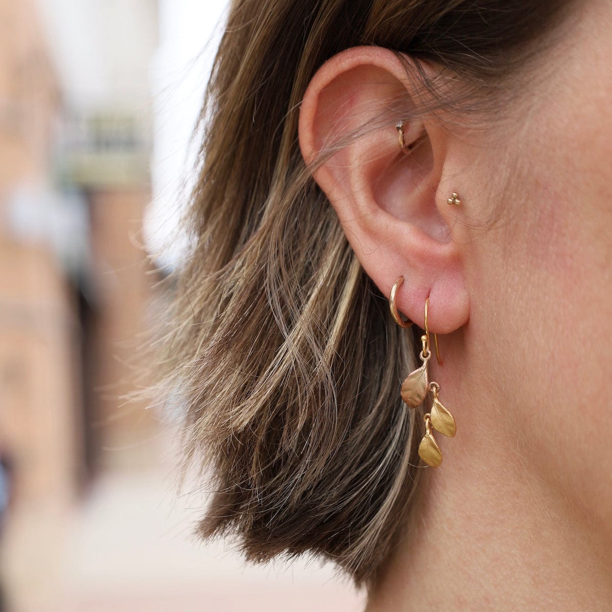 EAR Golden Autumn Dainty Wire Earrings