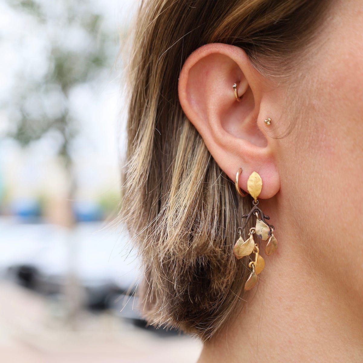 EAR Golden Autumn Statement Post Earrings