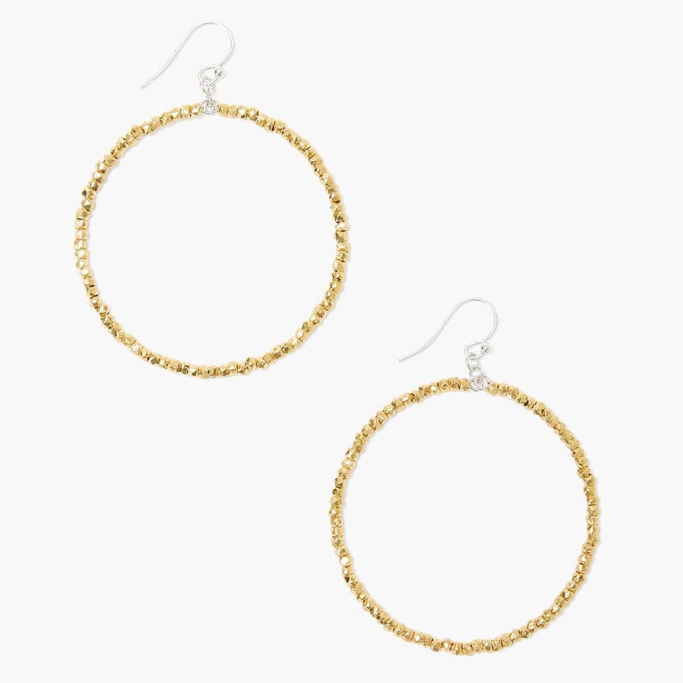 
                      
                        EAR-GPL 18k Gold Plated Sterling Silver Nuggets Hoops
                      
                    