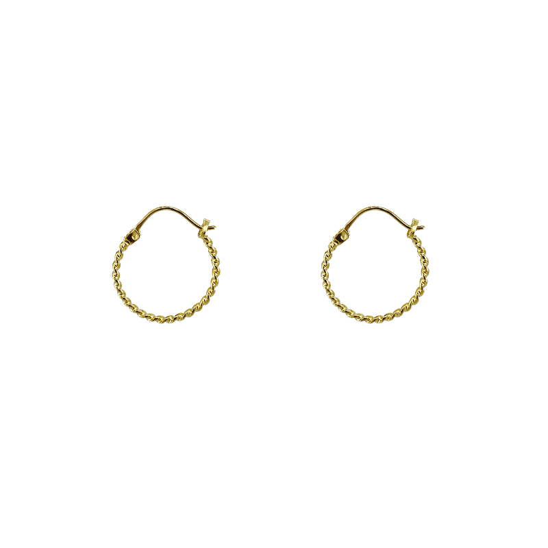 EAR-GPL 18k Gold Plated Twist Hoop