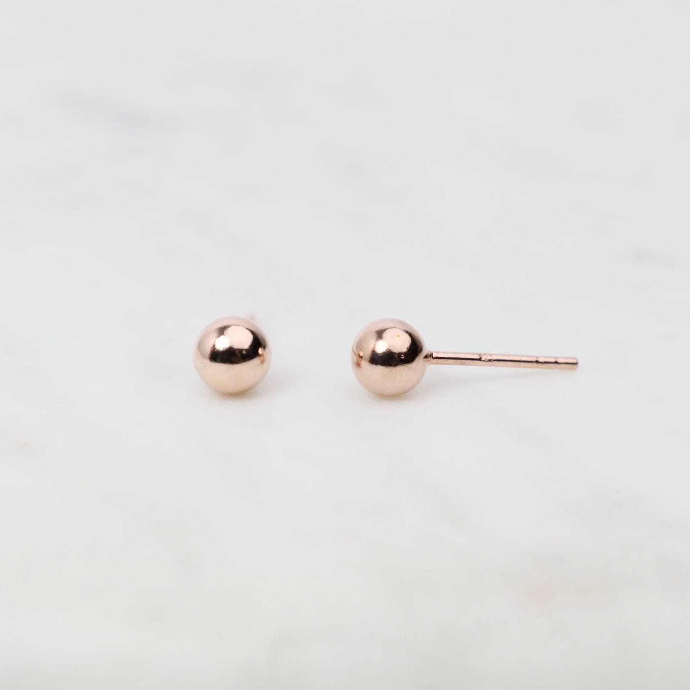 EAR-GPL 5mm Rose Gold Plated Sterling Silver Ball Post Earrings