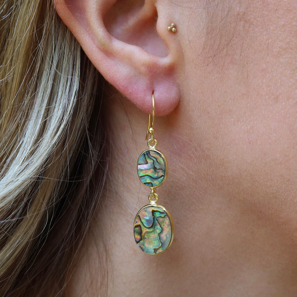 EAR-GPL Abalone Shell Dangle Earrings