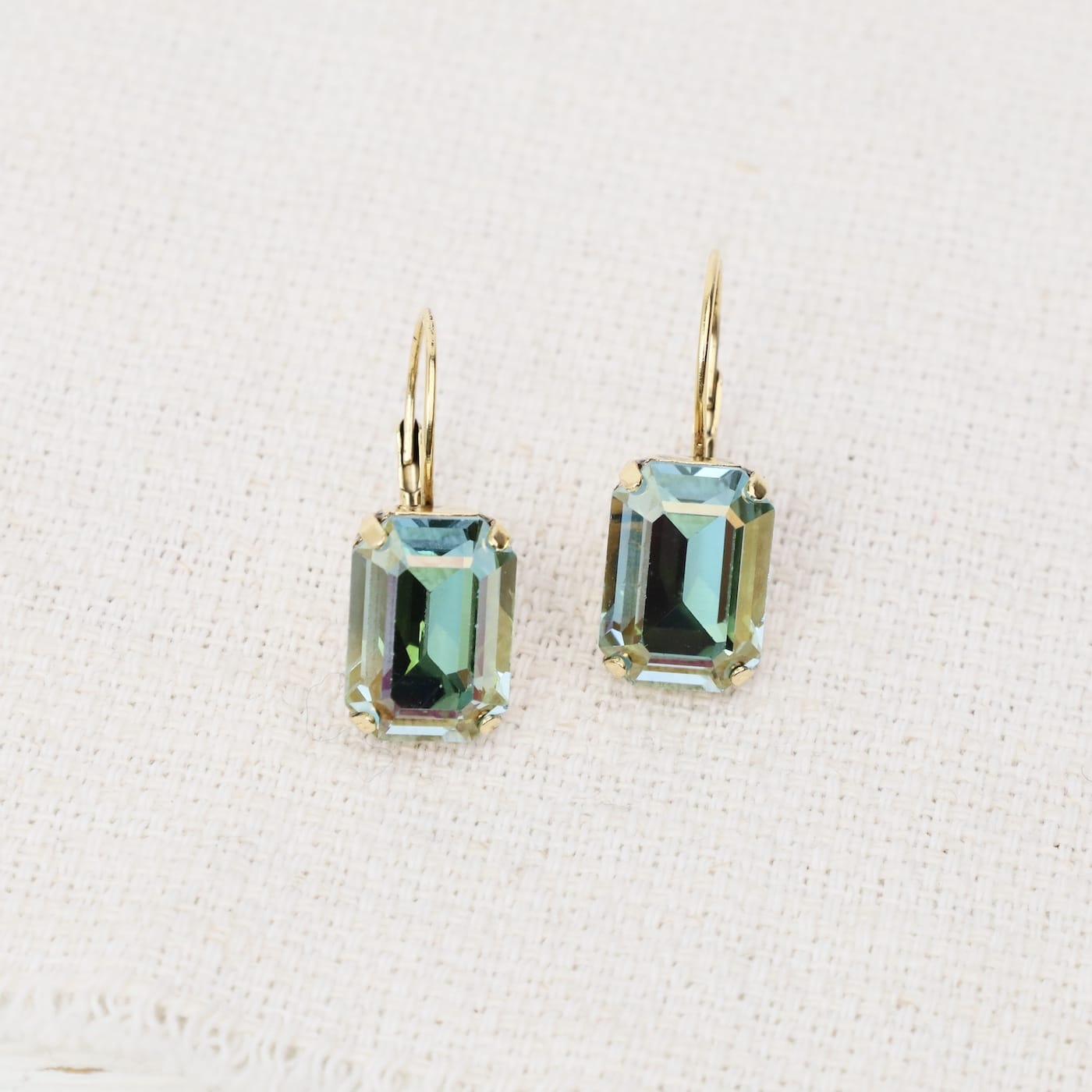 EAR-GPL Aqua Lemon Rubin Hook Earrings