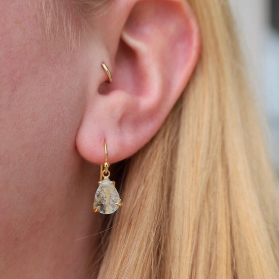 EAR-GPL Aquamarine Claw Set Earrings