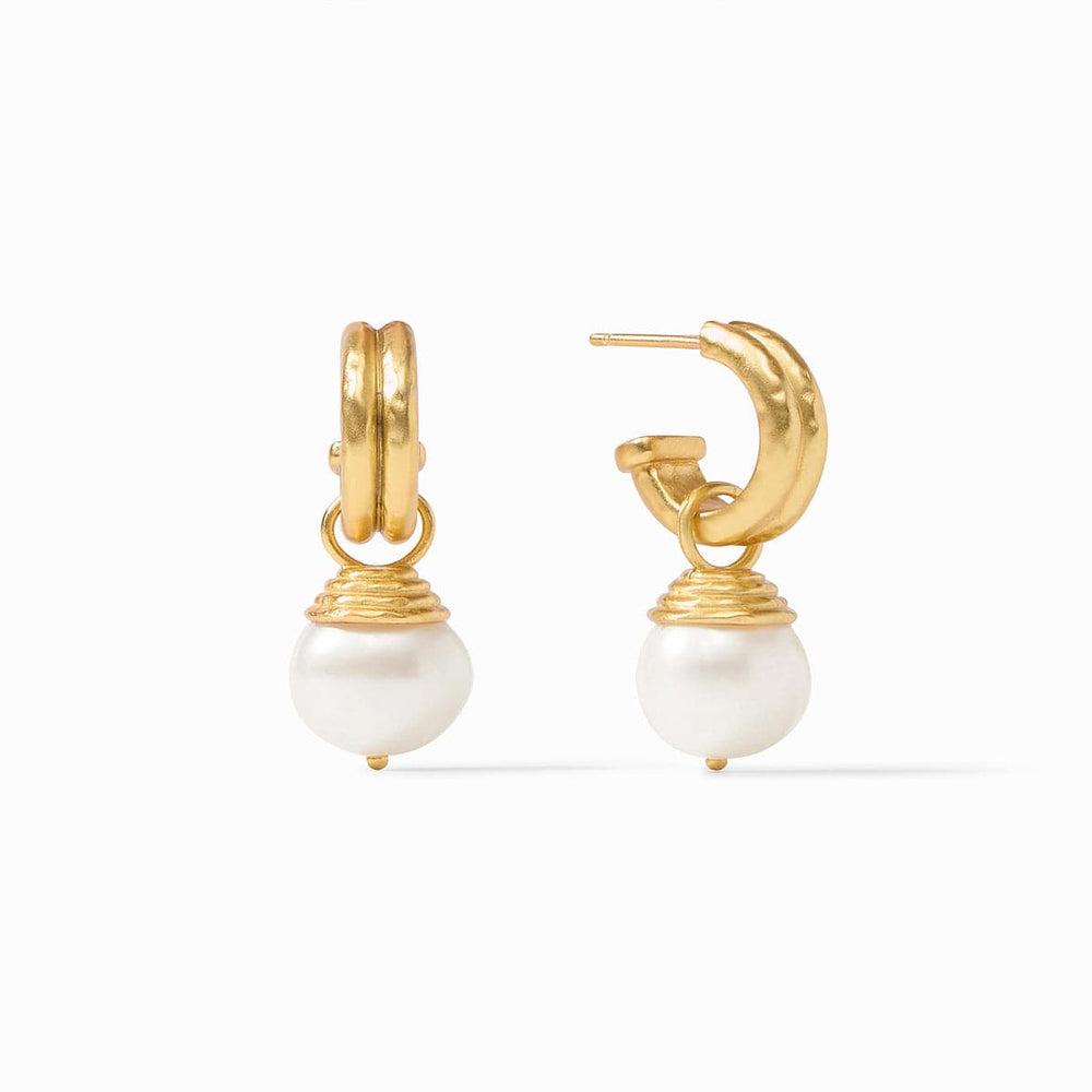 EAR-GPL Astor Pearl Hoop & Charm Earrings