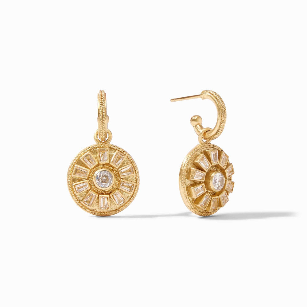 EAR-GPL Aurora Hoop & Charm Earrings in Cubic Zirconia