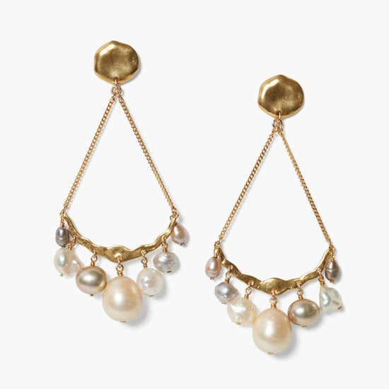 Champagne Pearl Twist Earrings – Fickle Fox Co