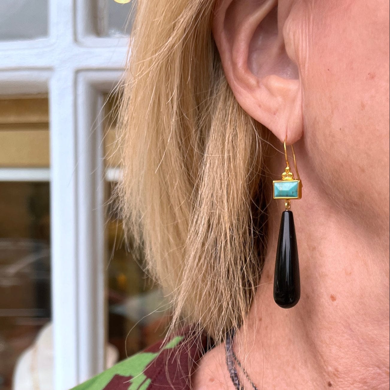 EAR-GPL Black Agate Messina Earrings