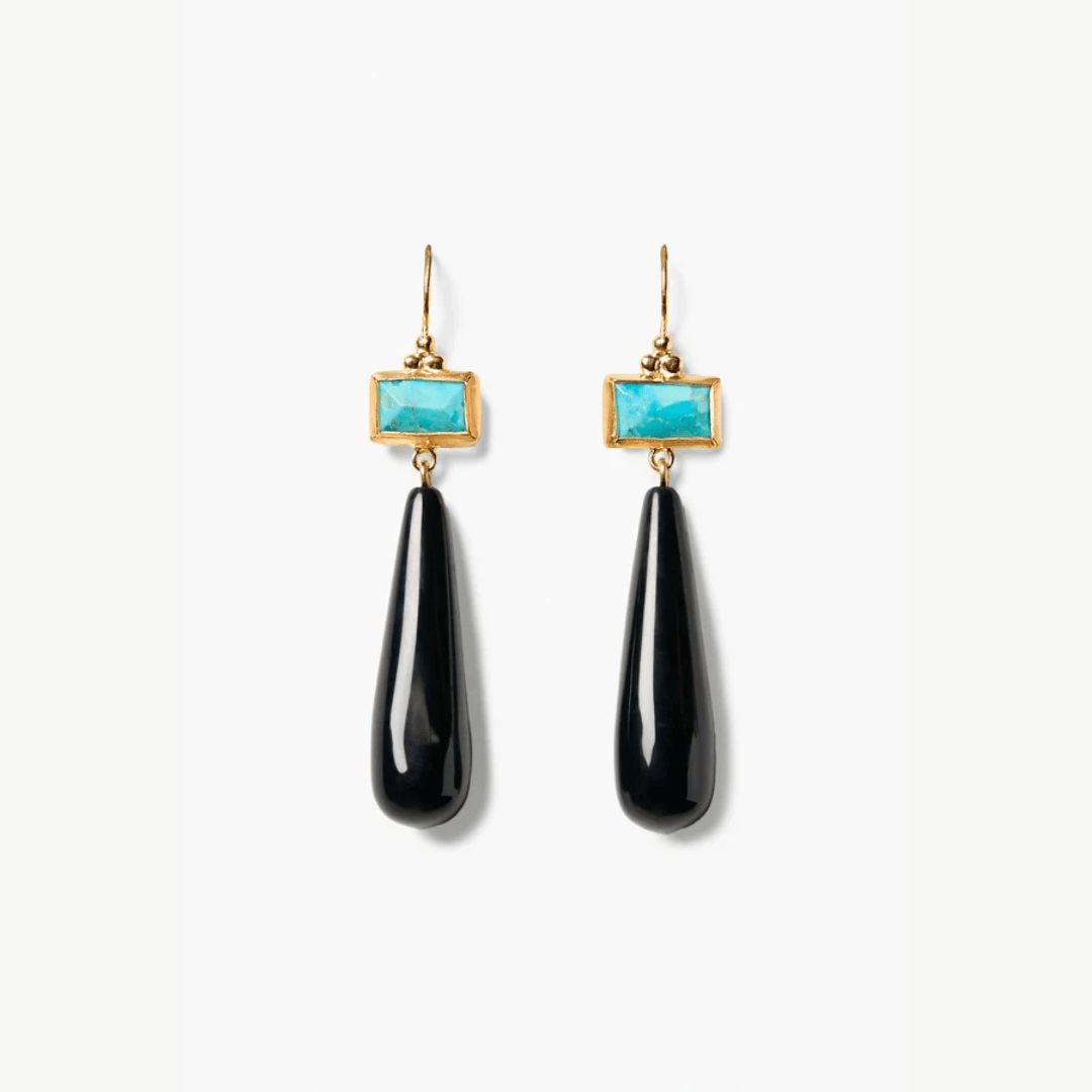 EAR-GPL Black Agate Messina Earrings