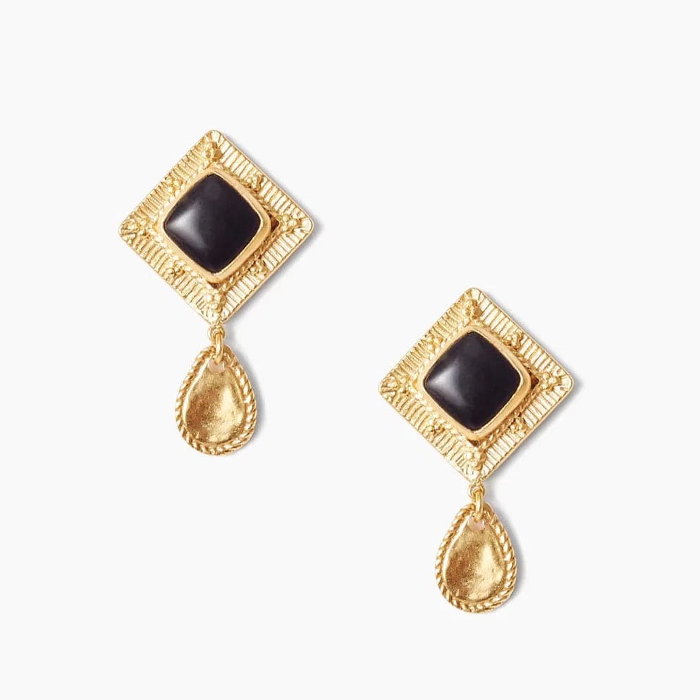 EAR-GPL Black Onyx Vignette Drop Earrings