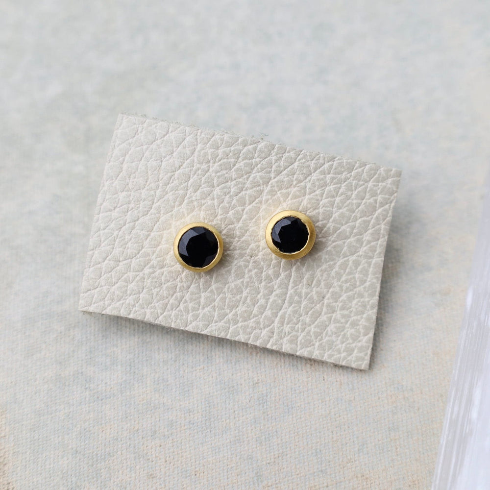 EAR-GPL Black Spinel Stud Earrings