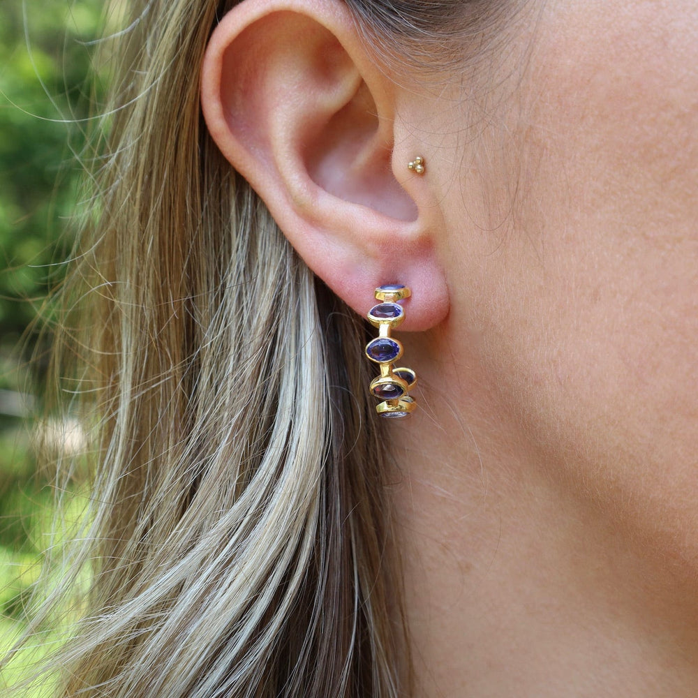 
                      
                        EAR-GPL Blue Iolite Hoop Earrings
                      
                    