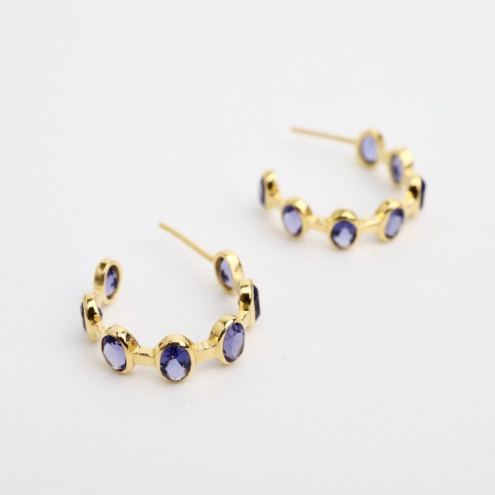 
                      
                        EAR-GPL Blue Iolite Hoop Earrings
                      
                    