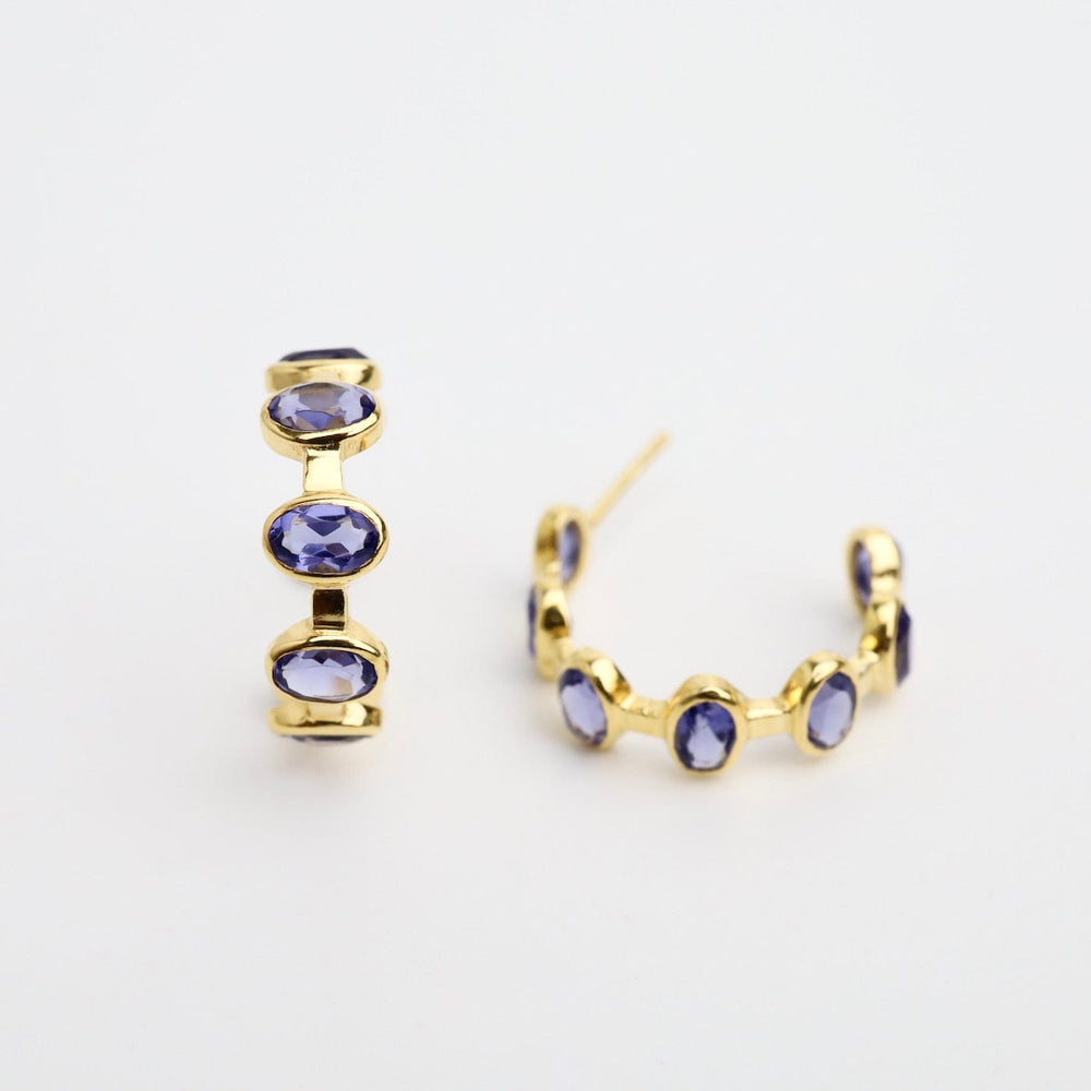 
                      
                        EAR-GPL Blue Iolite Hoop Earrings
                      
                    