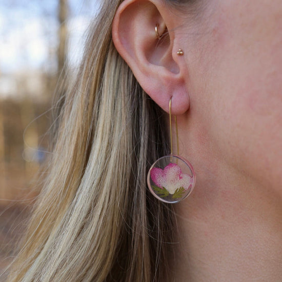 EAR-GPL Botanical Small June Birthday Full Moon Earrings