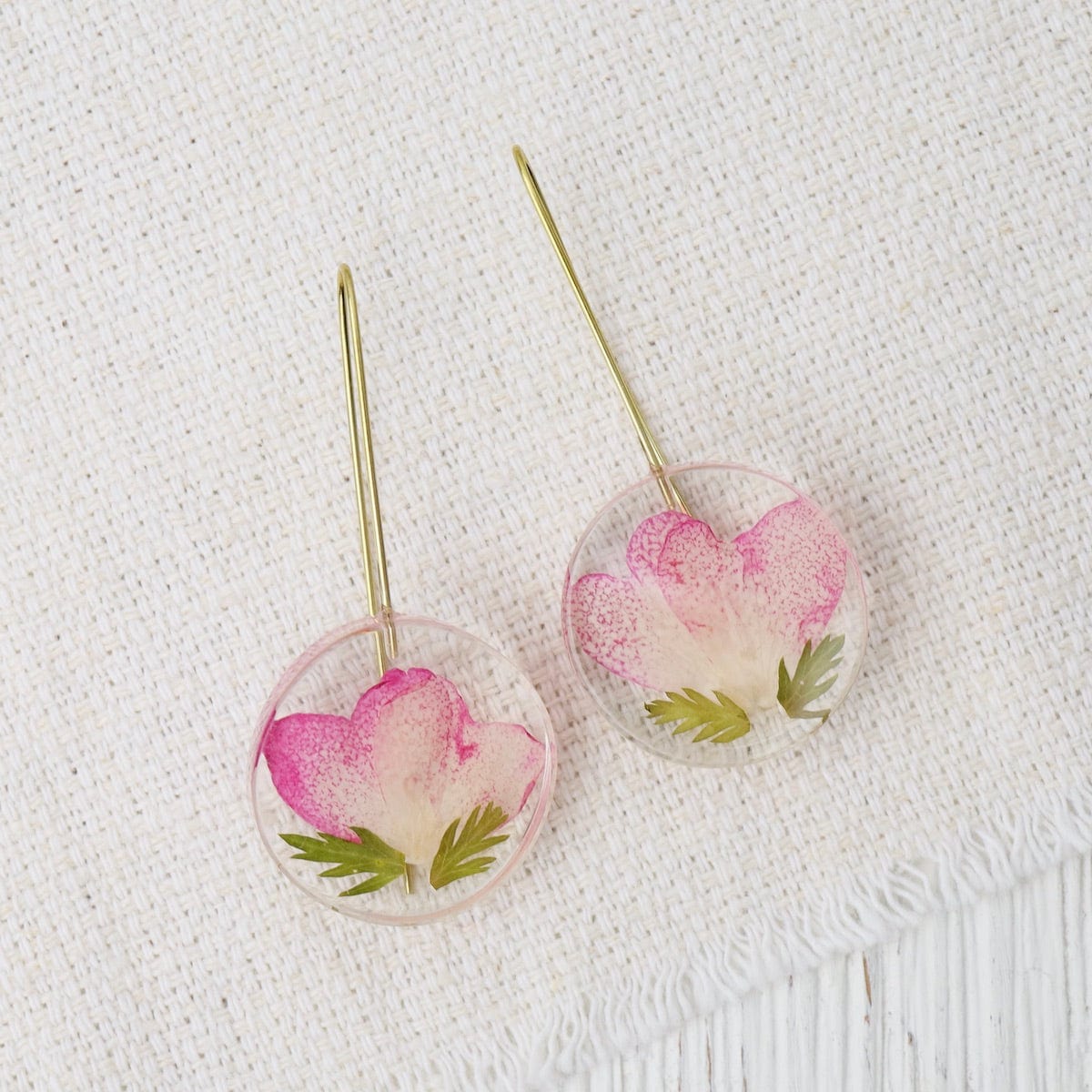 EAR-GPL Botanical Small June Birthday Full Moon Earrings