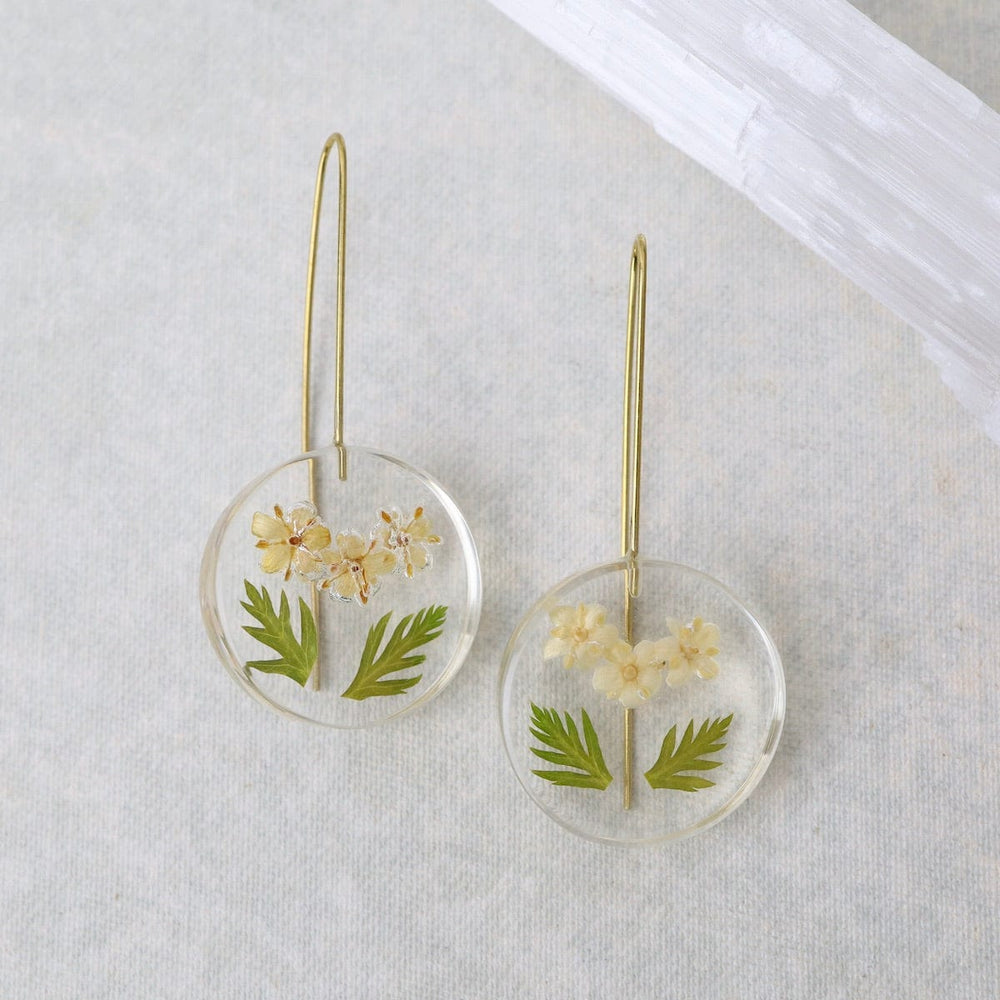 EAR-GPL Botanical Small March Birthday Full Moon Earrings