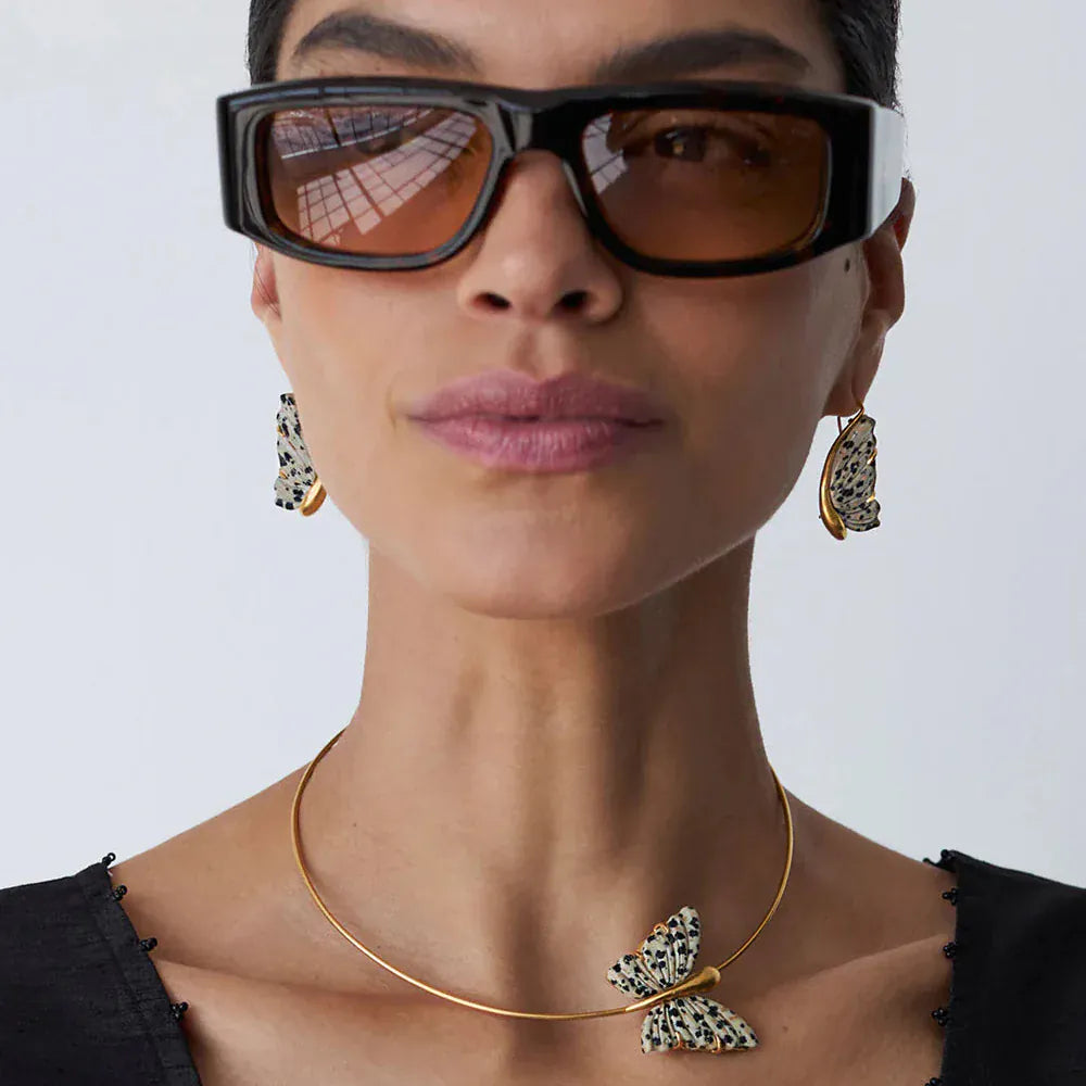 EAR-GPL Butterfly Earrings Jasper