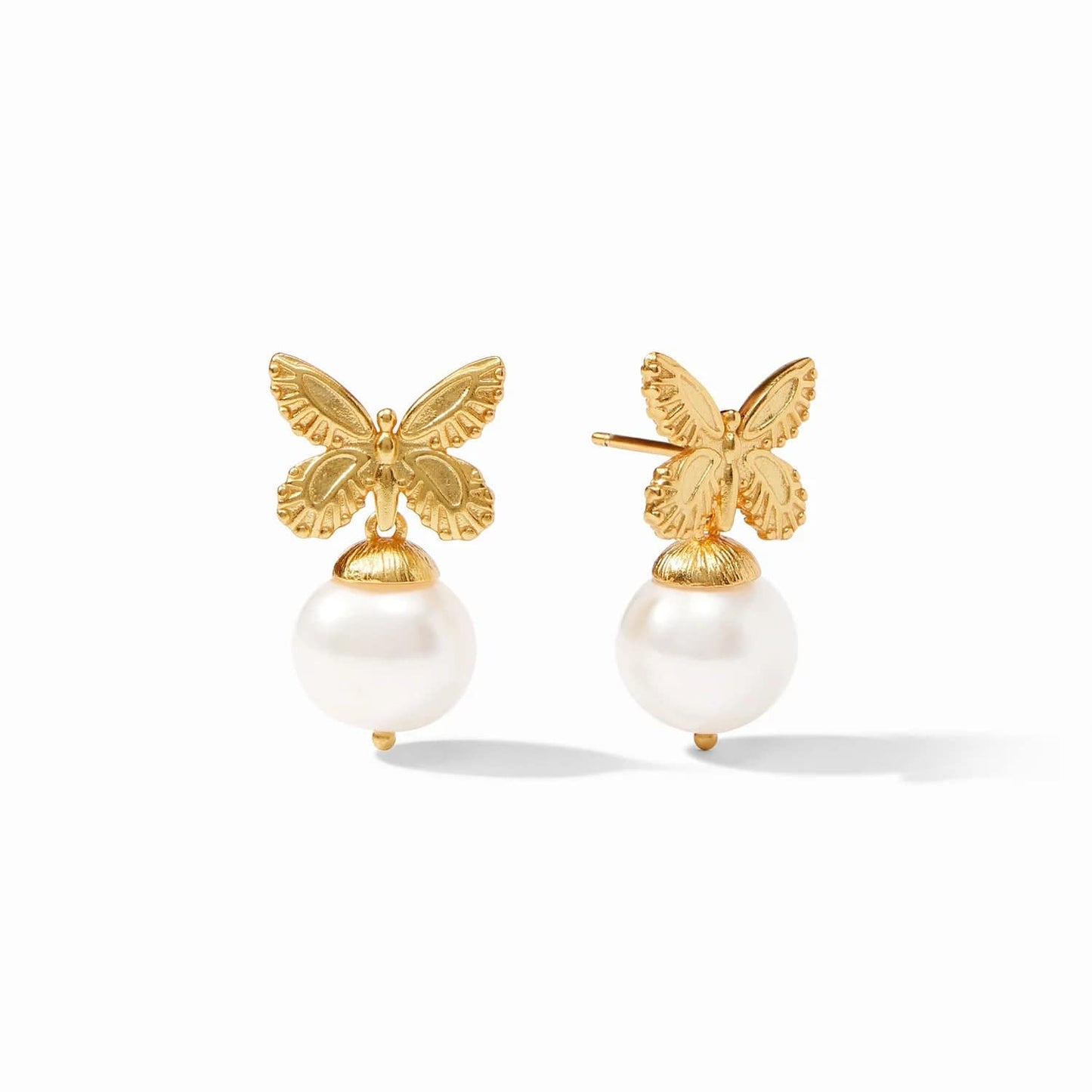 EAR-GPL Butterfly Pearl Drop Earrings