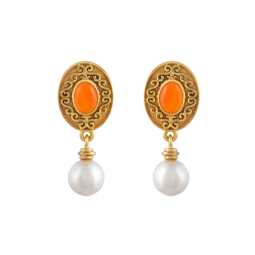 
                      
                        EAR-GPL Carnelian Pearl Brass Earrings
                      
                    