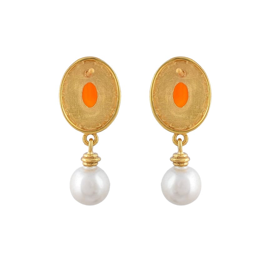 
                      
                        EAR-GPL Carnelian Pearl Brass Earrings
                      
                    