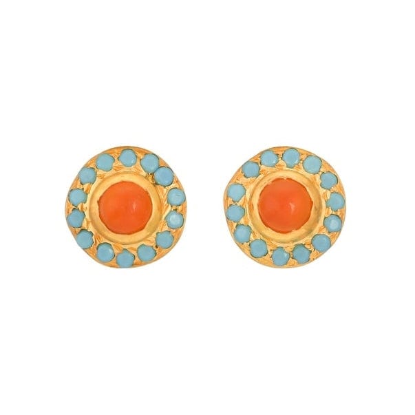 
                  
                    EAR-GPL Carnelian Turquoise Stud Earrings
                  
                