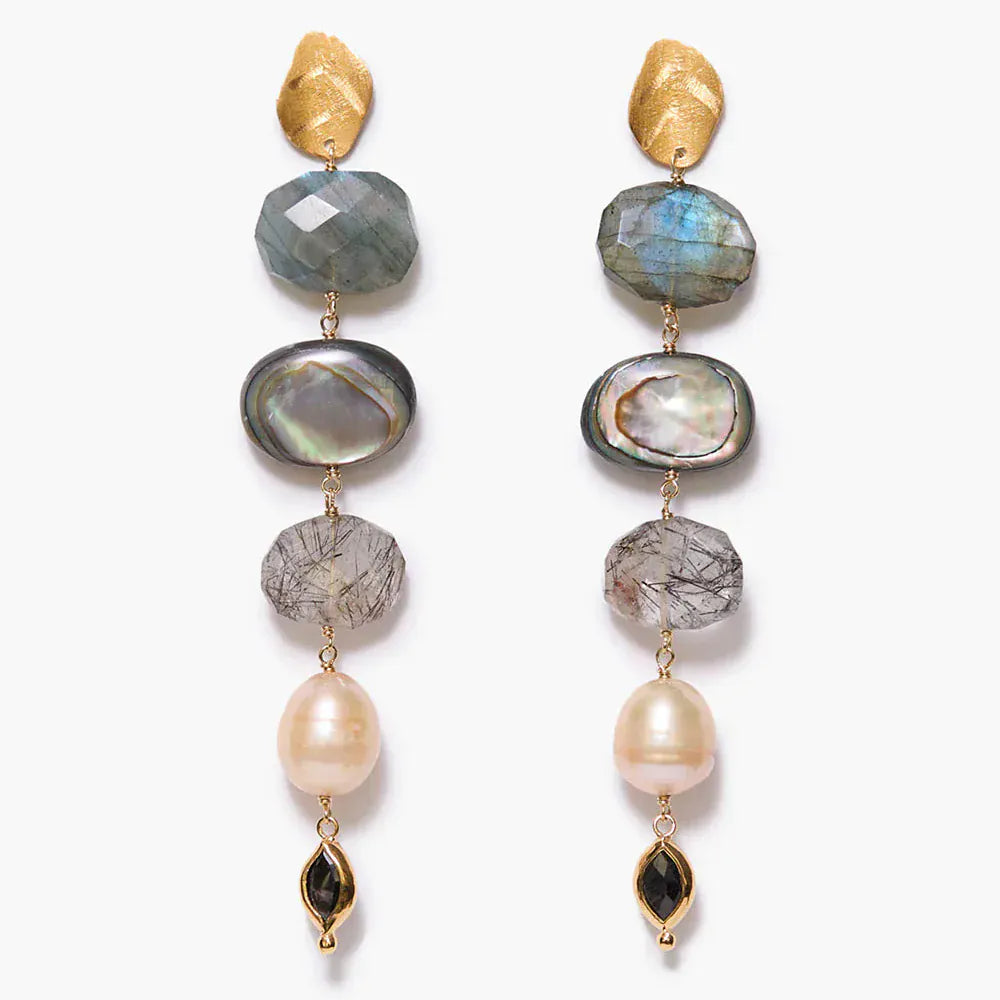 EAR-GPL Cascade Drop Earrings Multi