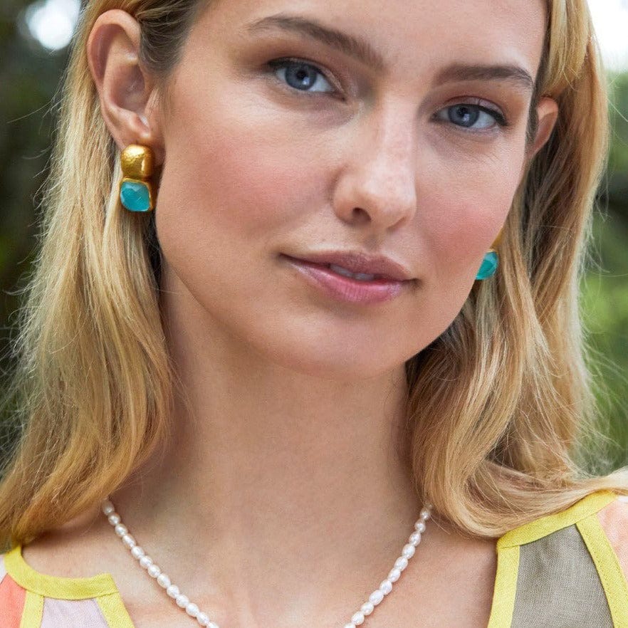 EAR-GPL Catalina Earrings in Iridescent Bahamian Blue