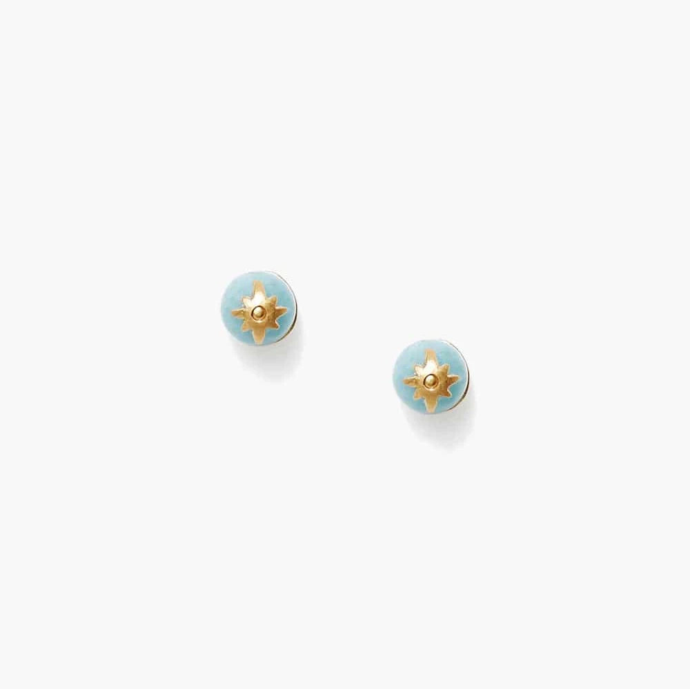 EAR-GPL Cecilia Stud Earrings Aqua