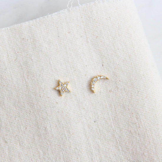 EAR-GPL Celestial Studs - 18K Gold Plated Silver
