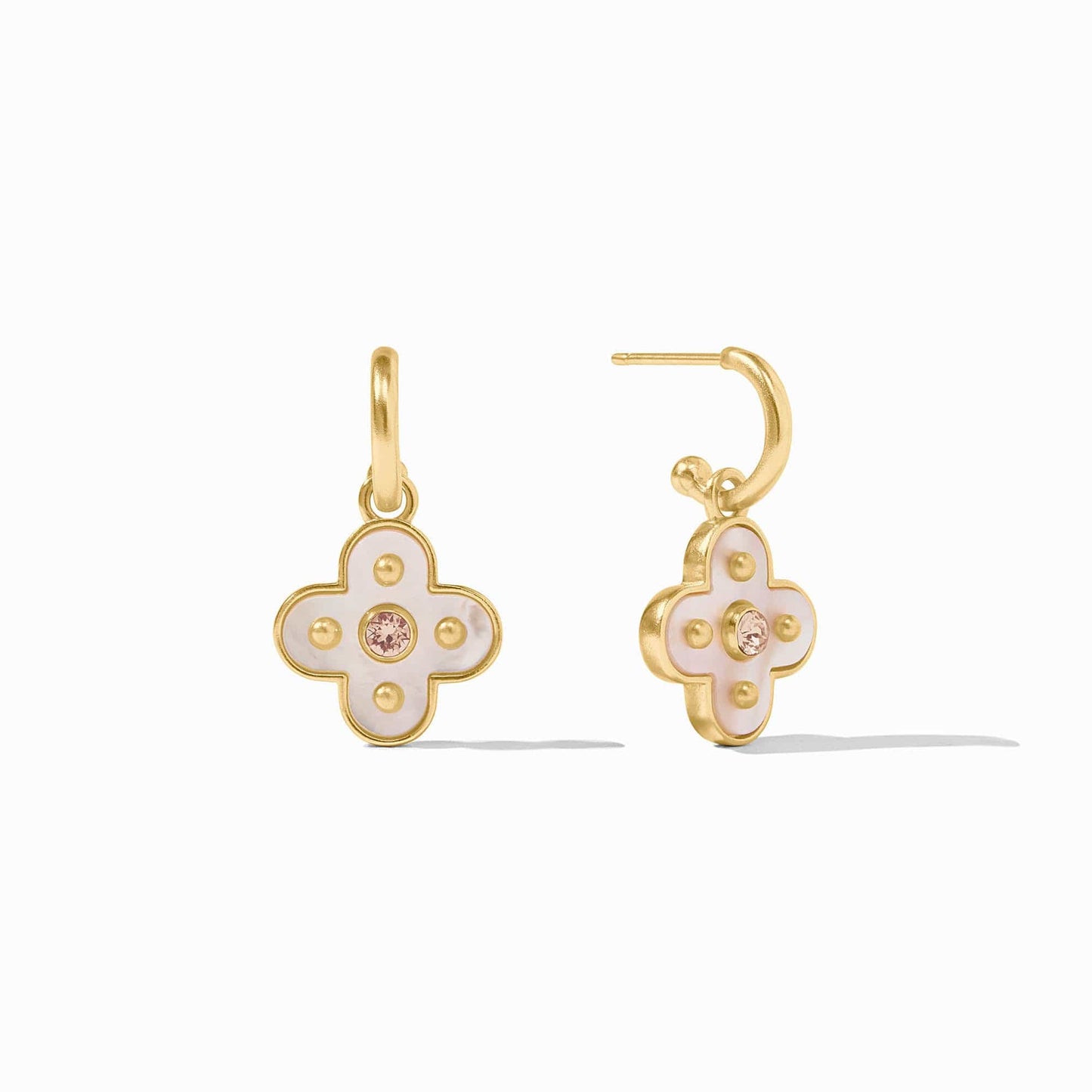 EAR-GPL Champagne Colette Hoop & Charm Earrings