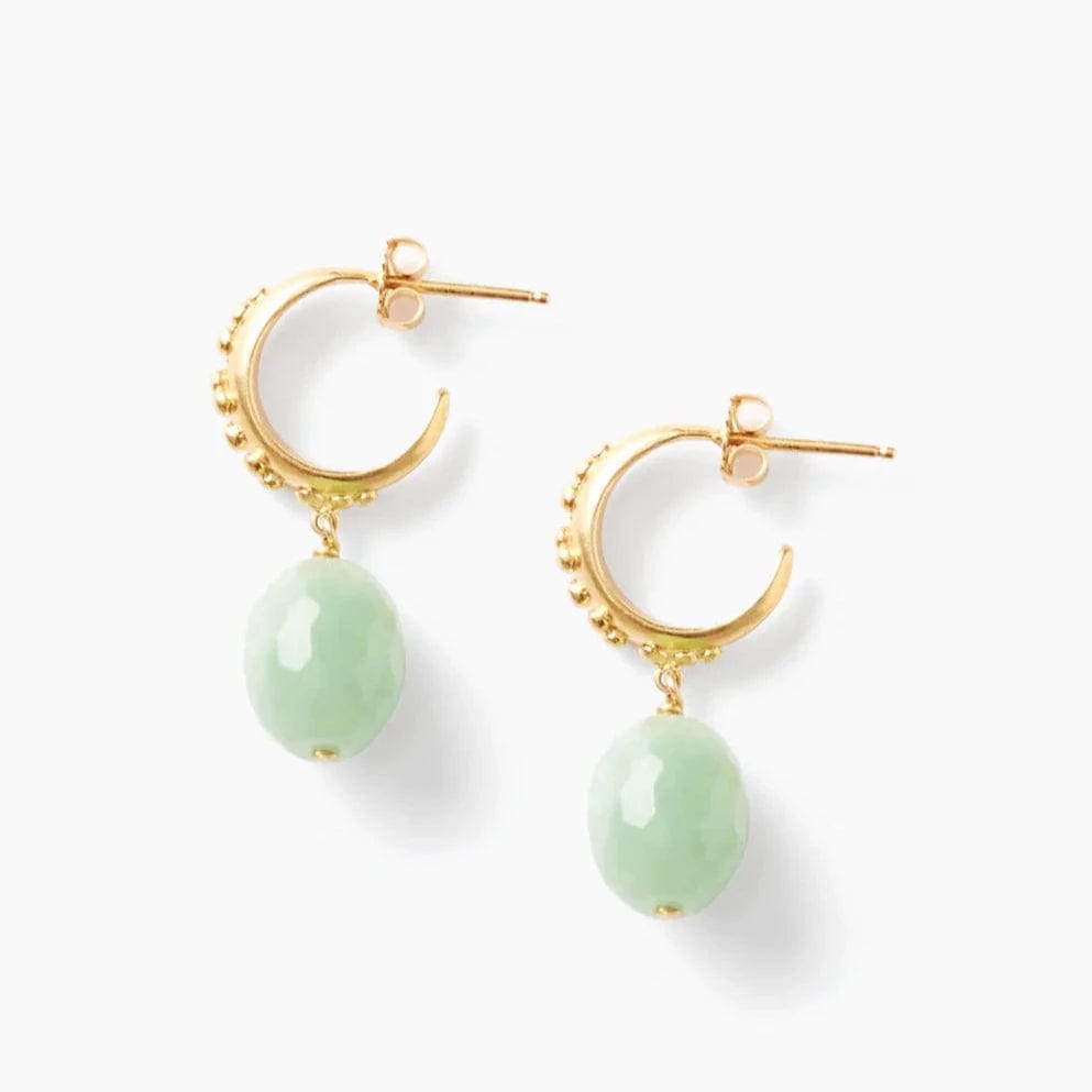 EAR-GPL Chrysoprase Devi Hoops