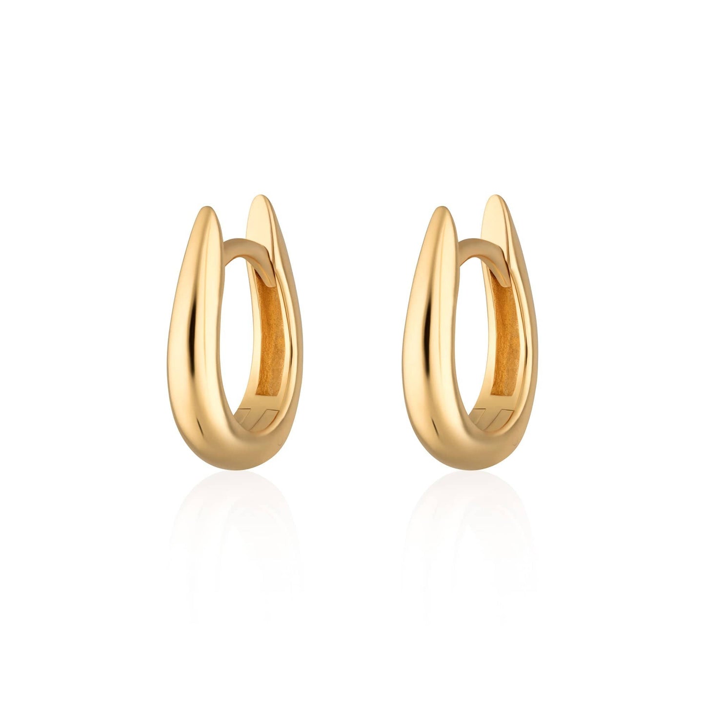 EAR-GPL Claw Huggie Earrings - 18k Gold Plated Sterling Si