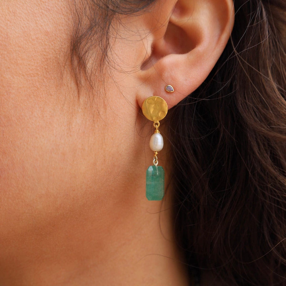 
                      
                        EAR-GPL Coin Post and Pearl & Green Aventurine Earrings
                      
                    