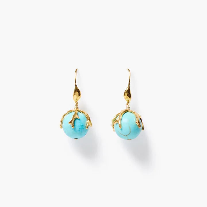 EAR-GPL Coral Crown Earrings Turquoise