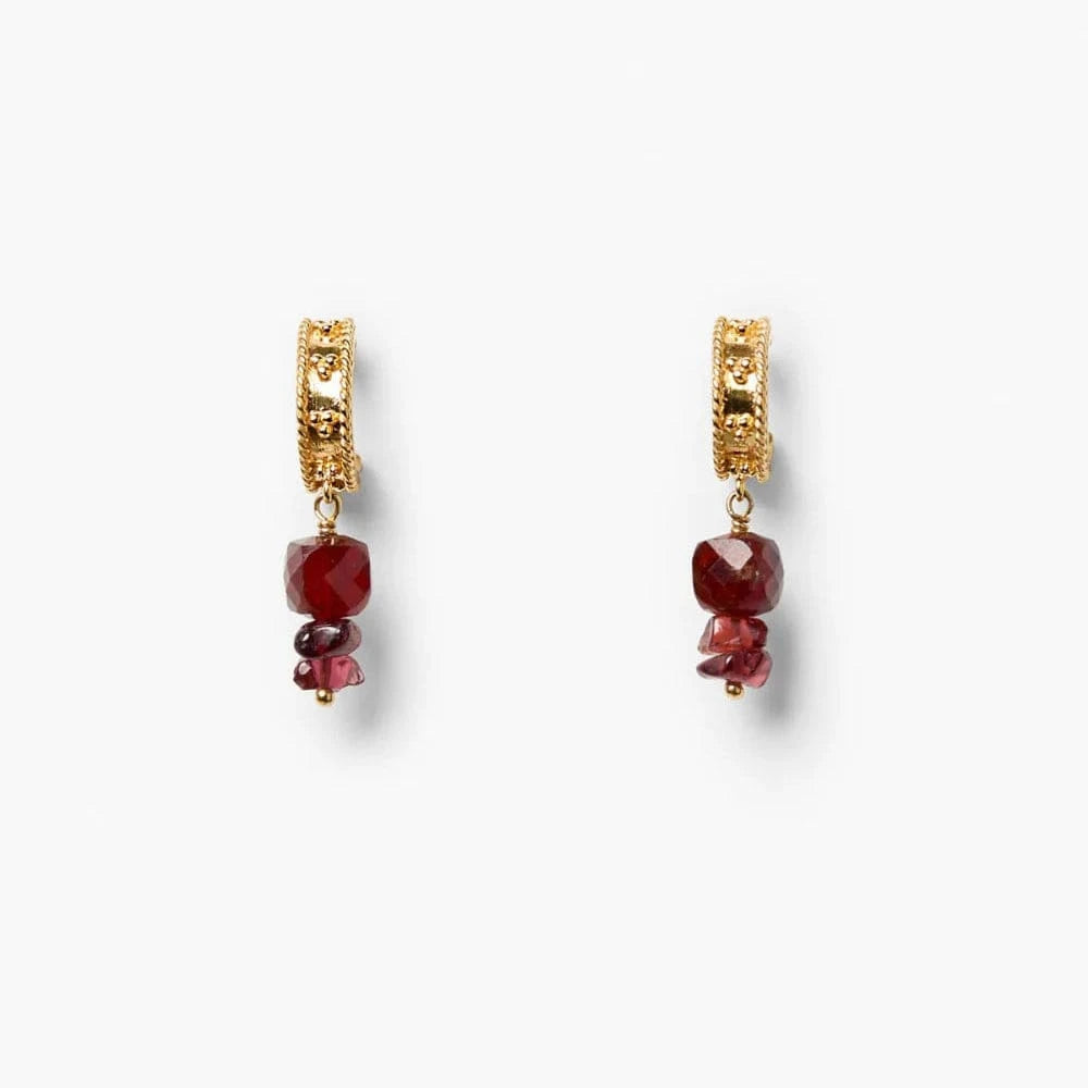 EAR-GPL Cressida Hoop Earrings Hessonite