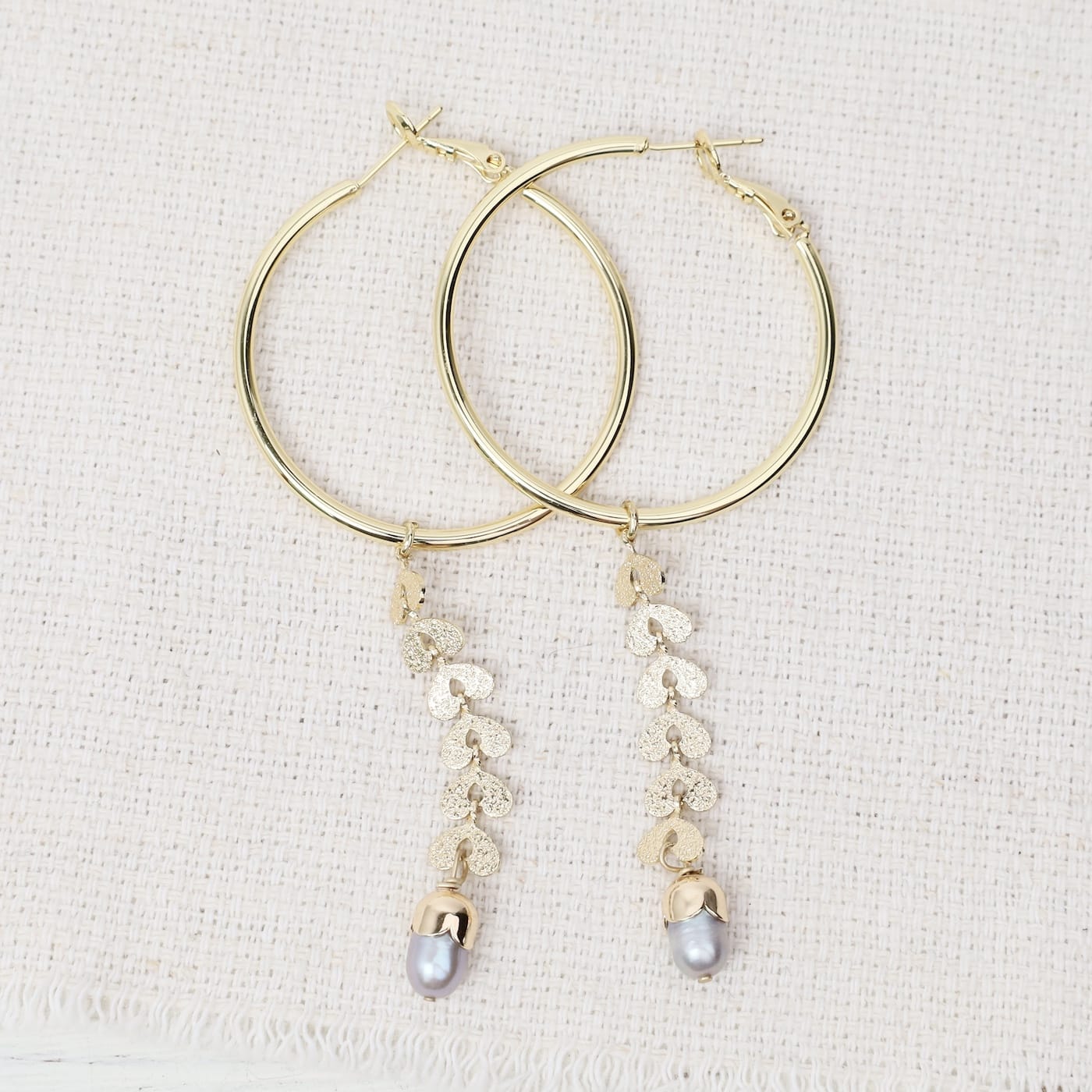 EAR-GPL Croquet Garden Hoop Earrings