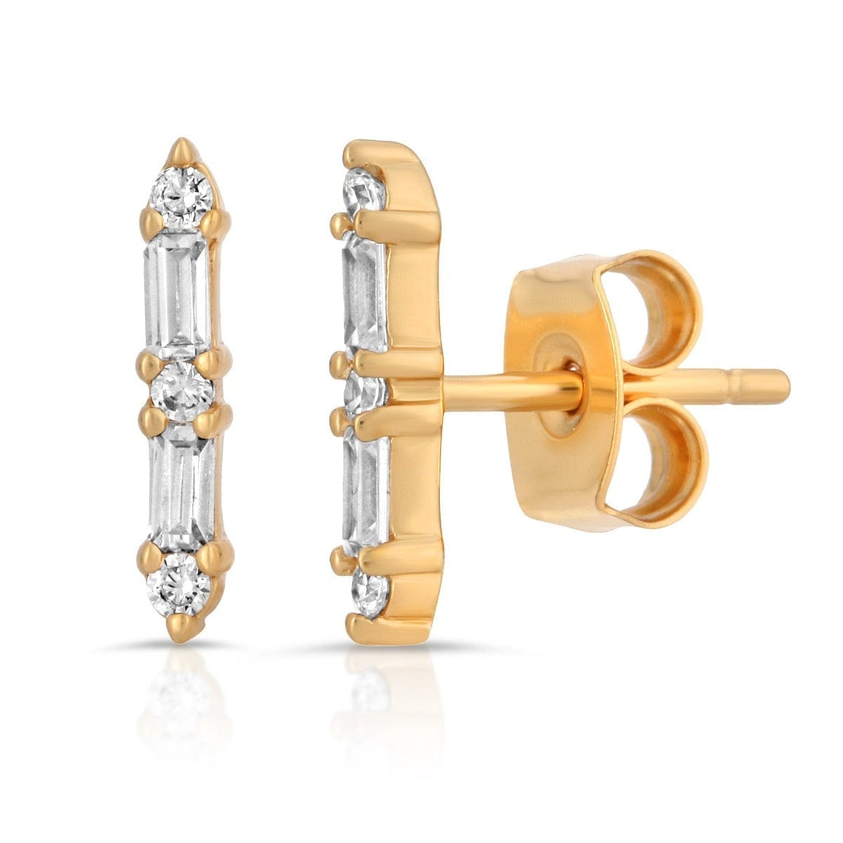 EAR-GPL CZ Baguette Crawlers Earrings