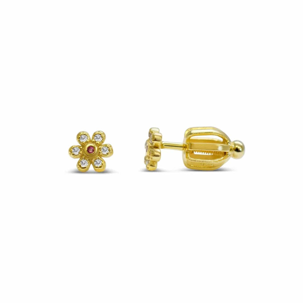 EAR-GPL Dainty Daisy Earrings Gold