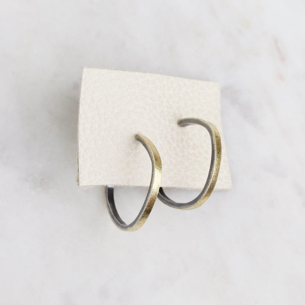 
                      
                        EAR-GPL Dark Rhodium And Gold Rectangular Hoops
                      
                    