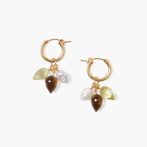 EAR-GPL Delphine Hoop Earrings Natural Mix