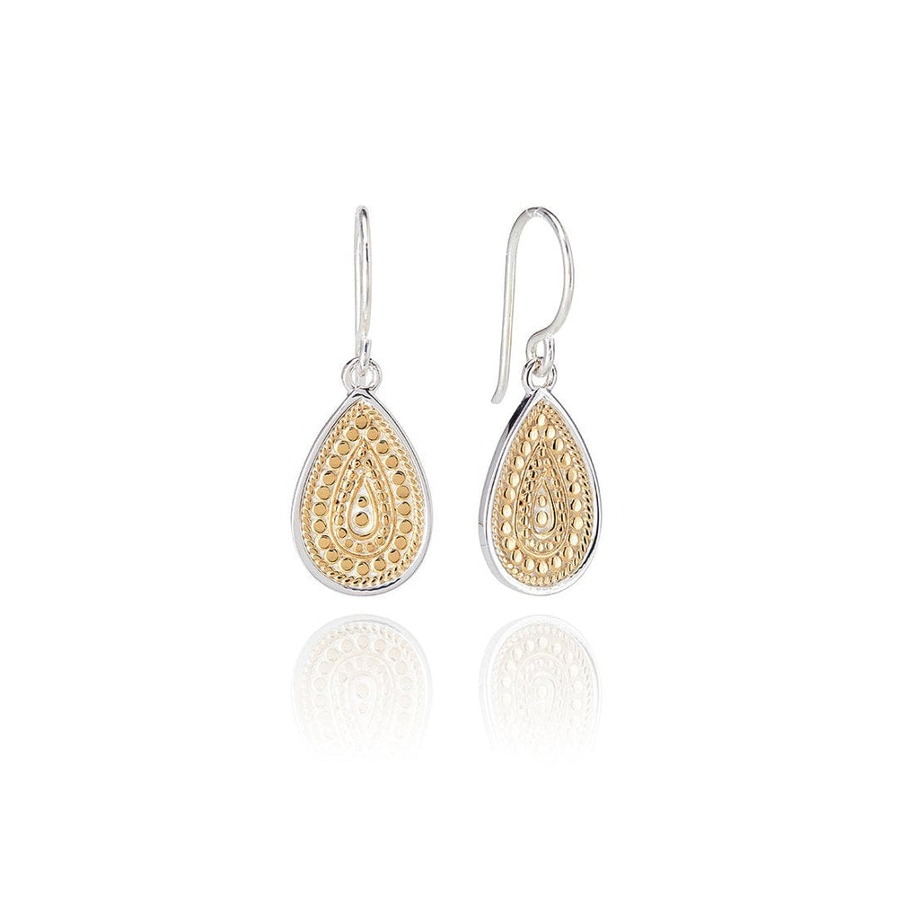 EAR-GPL Dotted Teardrop Earrings - Gold & Silver