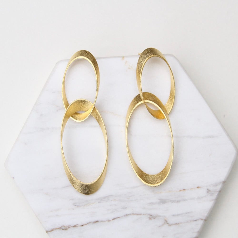 EAR-GPL Double Interlocked Ovals Earring