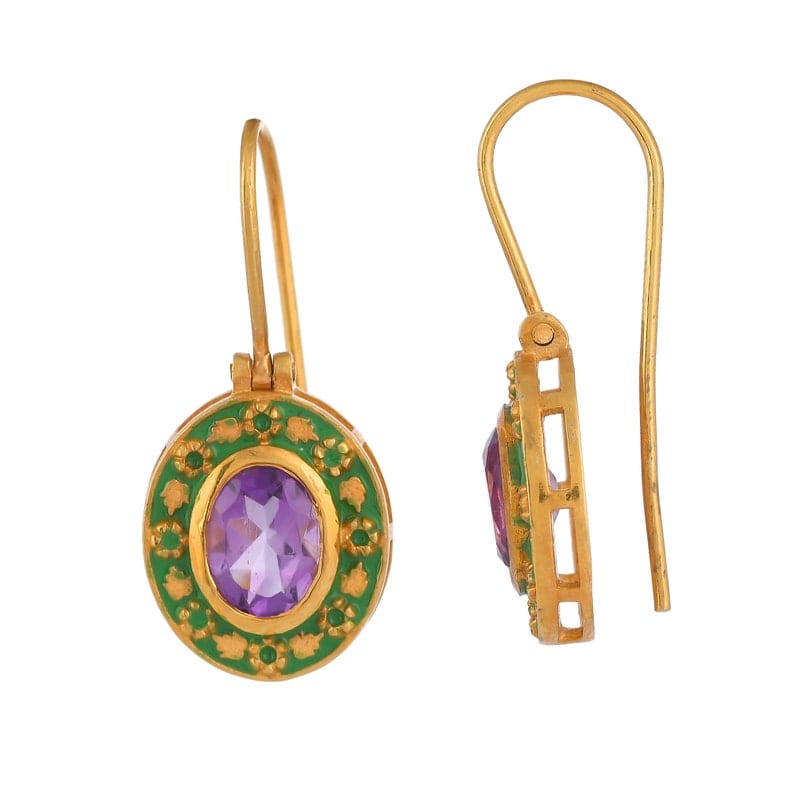 
                      
                        EAR-GPL "Dreamland" Enameled Amethyst Earrings
                      
                    